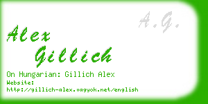 alex gillich business card